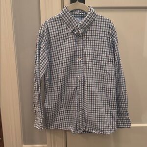 bella bliss Blue and White Checkered Button Down Shirt